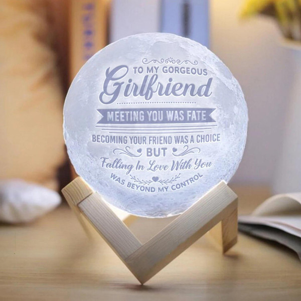3D Printed Engraved Moon Lamp product image