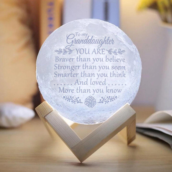 3D Printed Engraved Moon Lamp product image