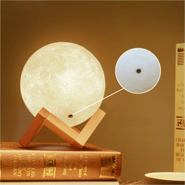 3D Printed Engraved Moon Lamp product image