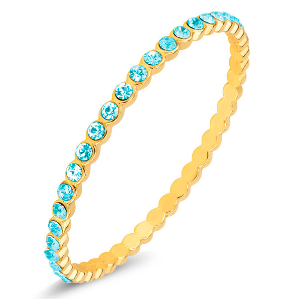 18K-Gold-Plated Cubic Zirconia Stackable Bangles product image