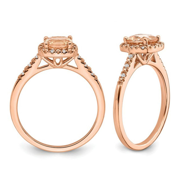8/10 Carat (ctw) Morganite Ring in 14K Rose Pink Gold (Size 7) product image