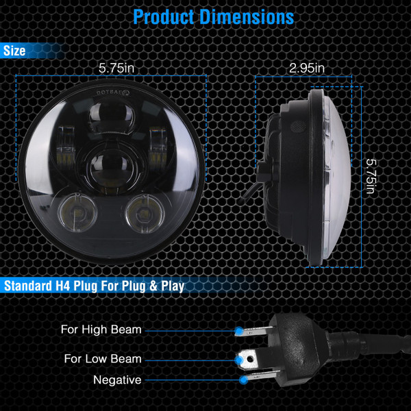 LED Projector Motorcycle Headlight product image