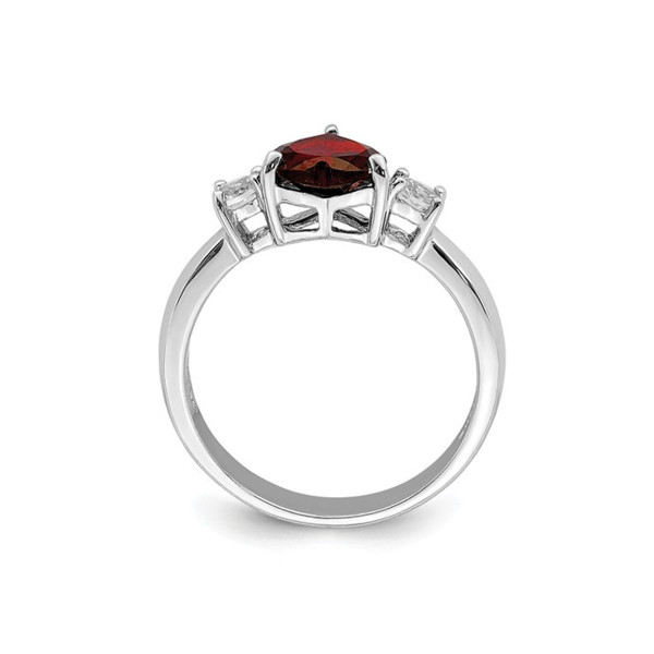 1.40 Carat (ctw) Garnet and White Topaz Ring in Sterling Silver product image