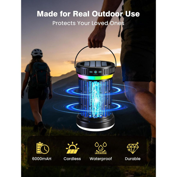 Solar Bug Zapper and LED Camping Lantern (1- or 2-Pack) product image