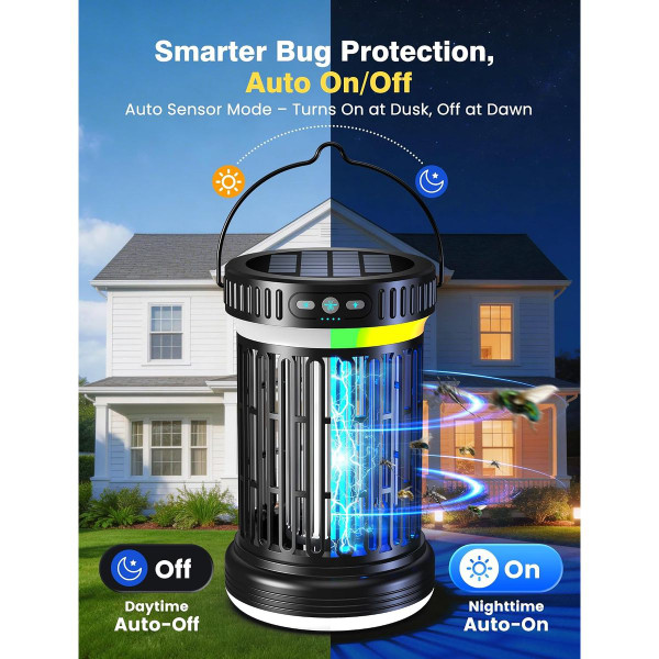 Solar Bug Zapper and LED Camping Lantern (1- or 2-Pack) product image