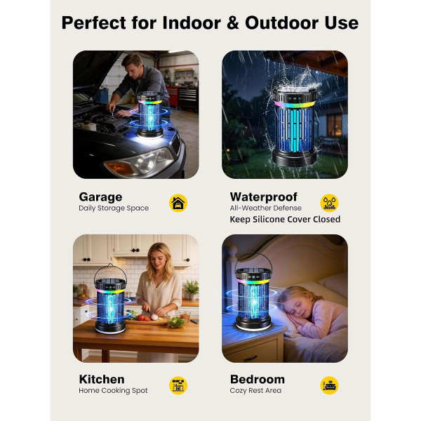 Solar Bug Zapper and LED Camping Lantern (1- or 2-Pack) product image