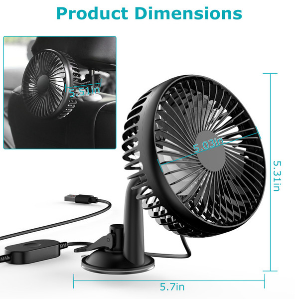 USB Portable Car Fan product image