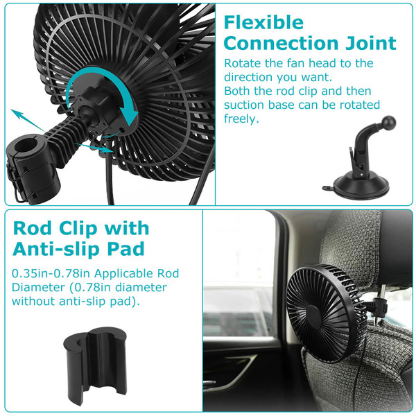USB Portable Car Fan product image