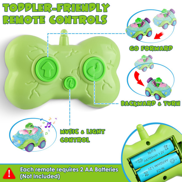 Kids' Dinosaur Remote Control Car (2-Pack) product image