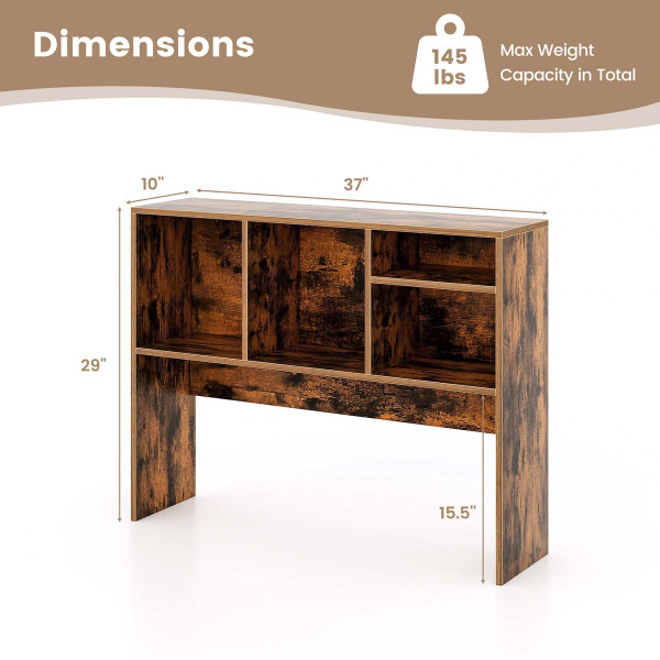 Computer Desktop Countertop with Bookshelf Organizer product image