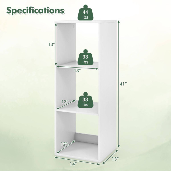 3-Cube Open Back Bookshelf  product image