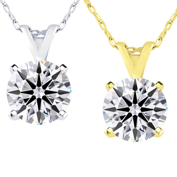 1 Carat Real Diamond Solitaire Necklace In 14K Gold product image