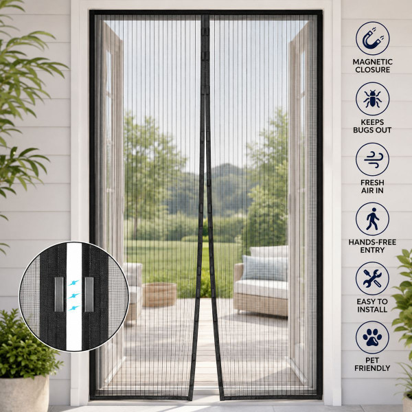 Insect Screen Door with Magnetic Closure product image