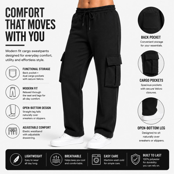 Women's Loose Fit Fleece Lined Jogger Sweatpants product image