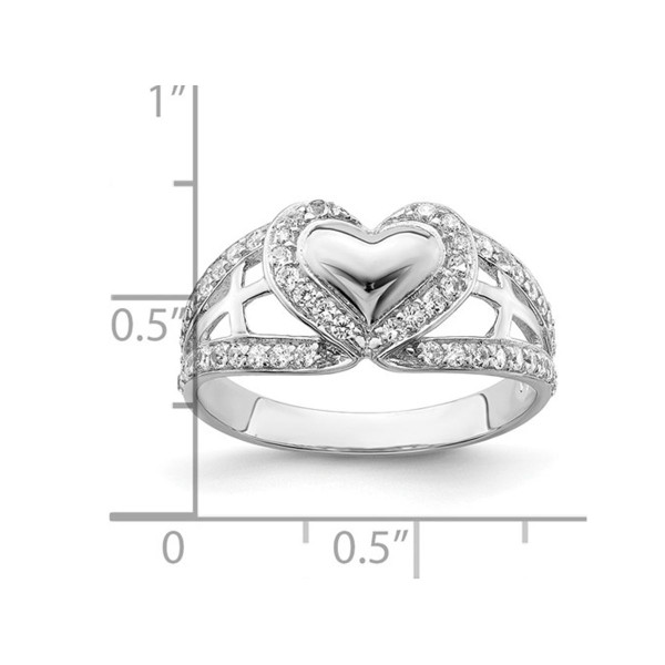 Pure Heart Ring in Sterling Silver with Synthetic Cubic Zirconia (CZ) product image
