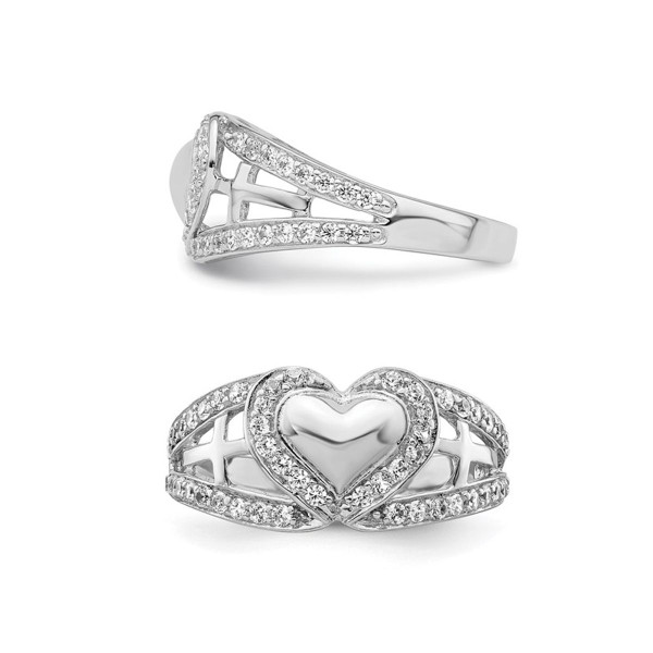 Pure Heart Ring in Sterling Silver with Synthetic Cubic Zirconia (CZ) product image