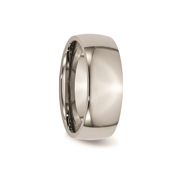 8mm Men's Chisel Comfort Fit Titanium Wedding Band Ring product image