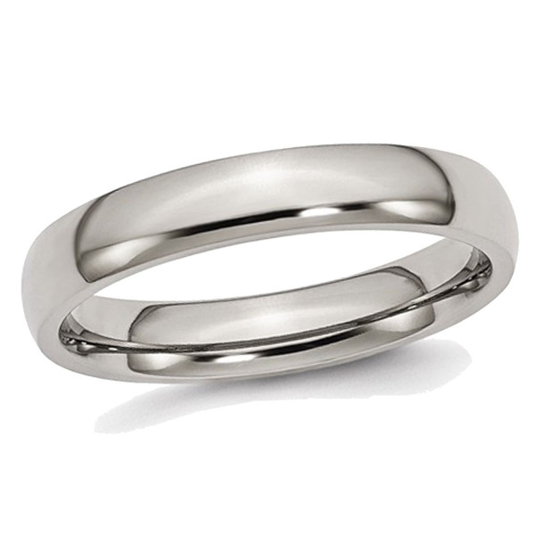 Unisex 4mm Chisel Comfort Fit Titanium Wedding Band product image