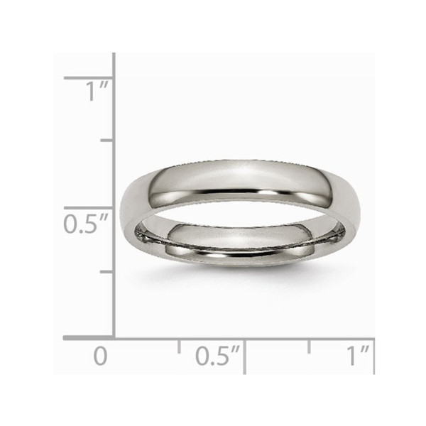 Unisex 4mm Chisel Comfort Fit Titanium Wedding Band product image