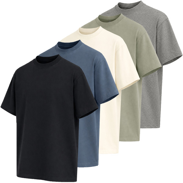 Men's Oversized Crew Neck T-Shirt (5-Pack ) product image
