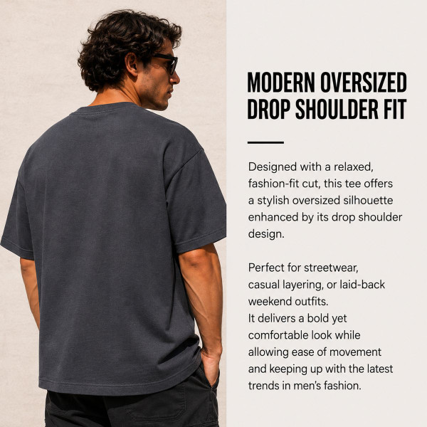 Men's Oversized Crew Neck T-Shirt (5-Pack ) product image