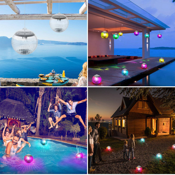 7-Color Solar Floating Ball Light product image
