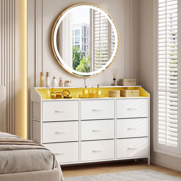 LED Fabric Drawer Dresser  product image