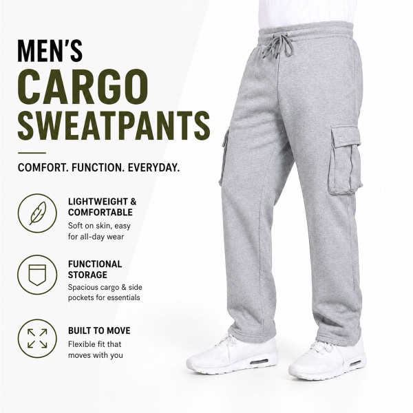 Men's Modern Fit Fleece Lined Joggers (3-Pack) product image