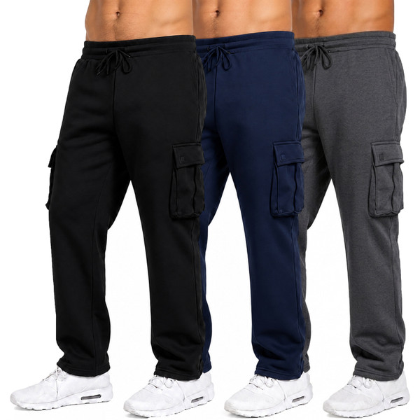 Men's Modern Fit Fleece Lined Joggers (3-Pack) product image