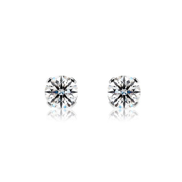 1 1/2 Carat Lab Created Diamond Stud Earrings in White Gold product image