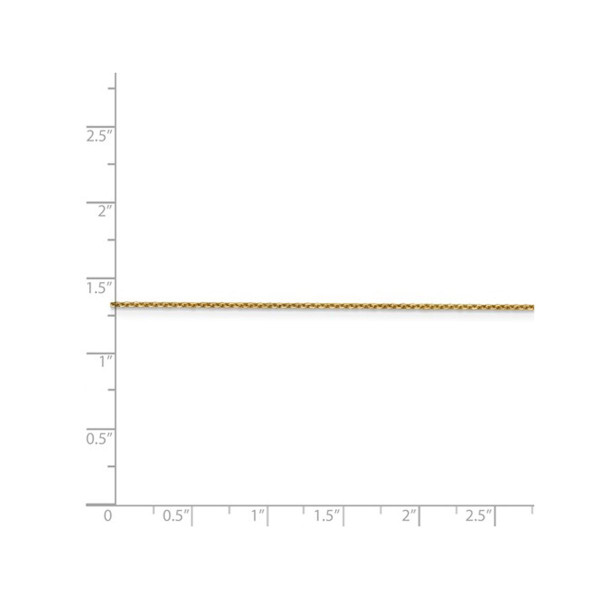 14K Yellow Gold Diamond Cut Cable Chain Necklace in 20" product image
