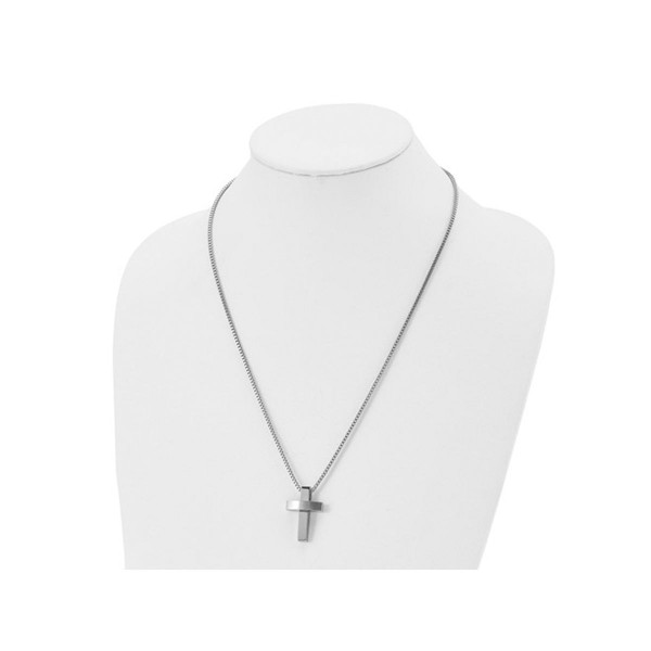 Men's Stainless Steel Cross Pendant Necklace with Chain (22 Inches) product image