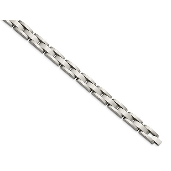 8" Stainless Steel Men's Brushed and Polished Bracelet product image