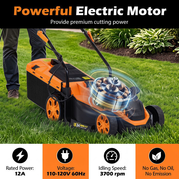 Corded Electric Push Lawn Mower  product image