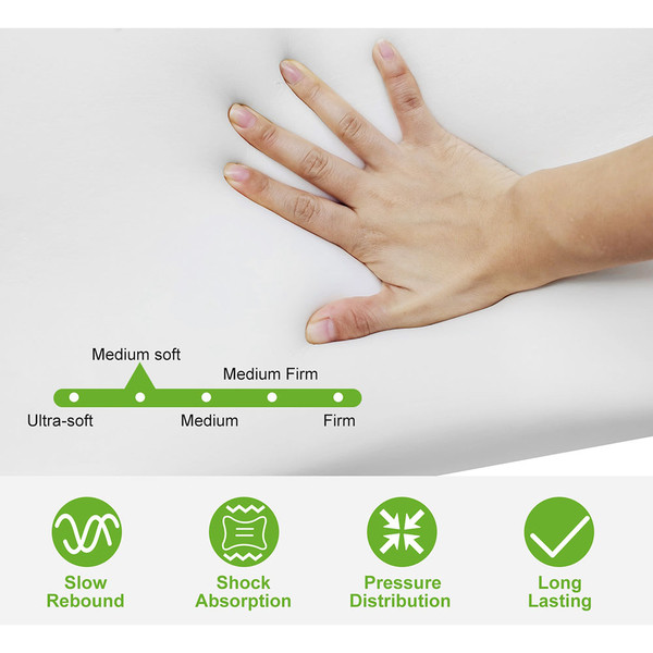 NewHome™ Contoured Ergonomic Bamboo Memory Foam Pillow product image