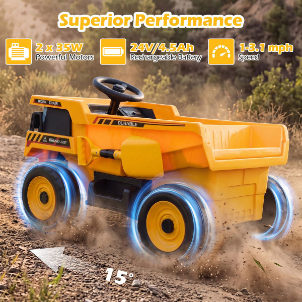 Kids' Ride-On Dump Truck  product image