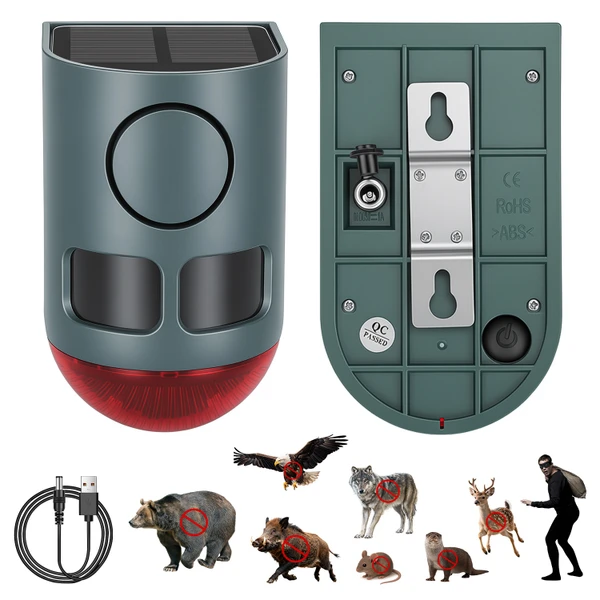 3-in-1 Ultrasonic Solar Animal Repeller (1- or 2-Pack) product image