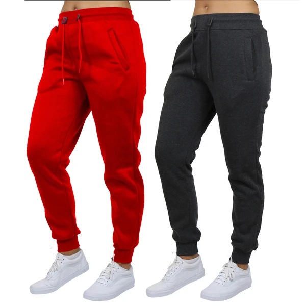 Set of 2 Women’s Loose Fit Fleece Jogger Sweatpants (S-3XL) product image