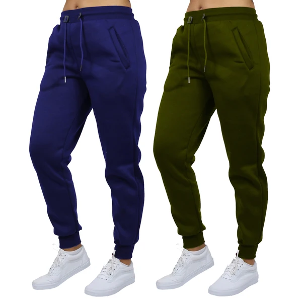 Set of 2 Women’s Loose Fit Fleece Jogger Sweatpants (S-3XL) product image