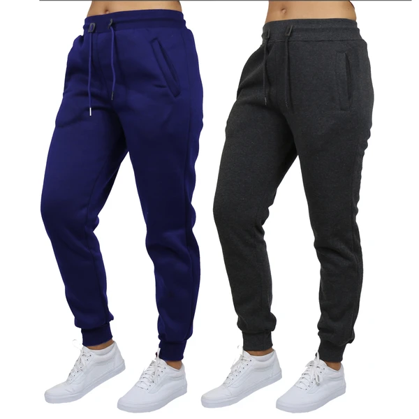 Set of 2 Women’s Loose Fit Fleece Jogger Sweatpants (S-3XL) product image
