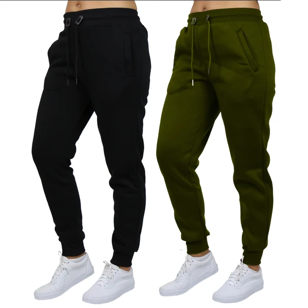 Set of 2 Women’s Loose Fit Fleece Jogger Sweatpants (S-3XL) product image