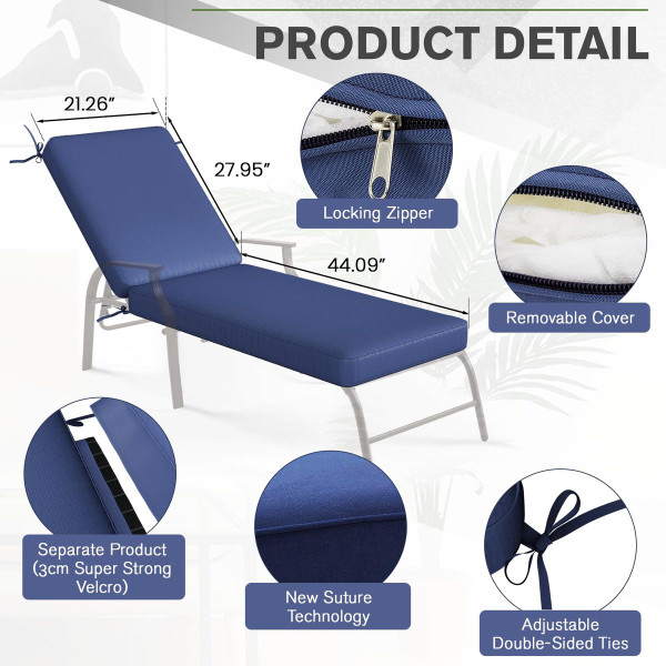 Outdoor Chaise Lounge Cushions (Set of 2) product image