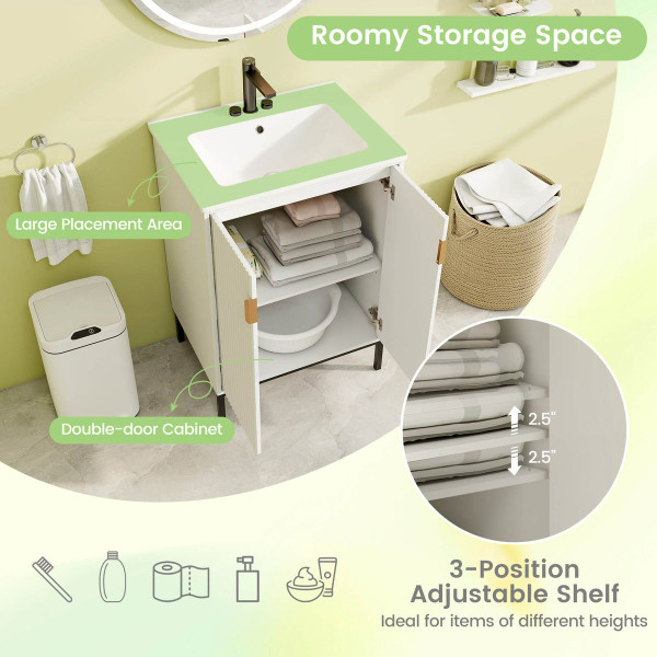 24" Freestanding Bathroom Vanity with Sink product image