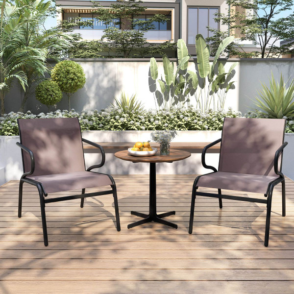 Patio Chairs with Breathable Fabric and Metal Frame (Set of 2, 4 or 6) product image