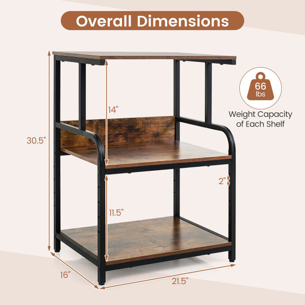 3-Tier Rolling Printer Stand  product image