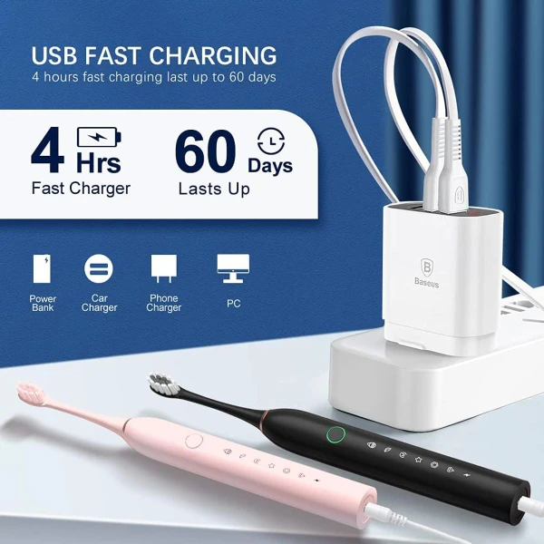 Rechargeable Electric Toothbrushes (2-Pack) product image