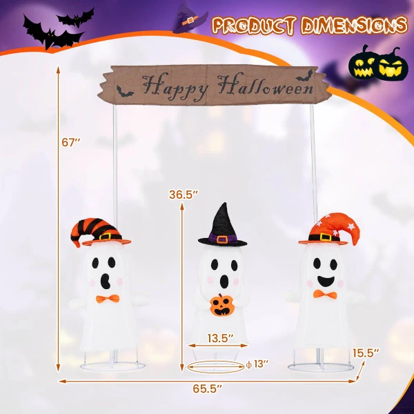 Halloween Decoration with Gate and Ghosts (4-Piece) product image