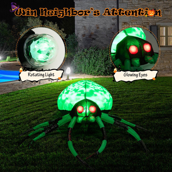 Halloween Inflatable Spider with White Net product image
