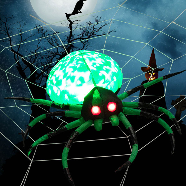 Halloween Inflatable Spider with White Net product image