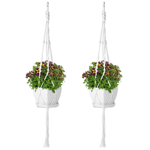 Cotton Rope Macrame Hanging Plant Holder for Pots (2-Pack) product image